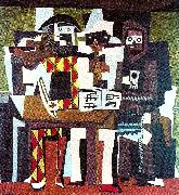 pablo picasso tre musikanter oil on canvas